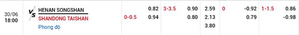 TL Henan Songshan vs Shandong Taishan