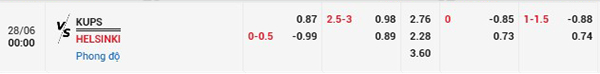 Tl KuPS vs HJK Helsinki
