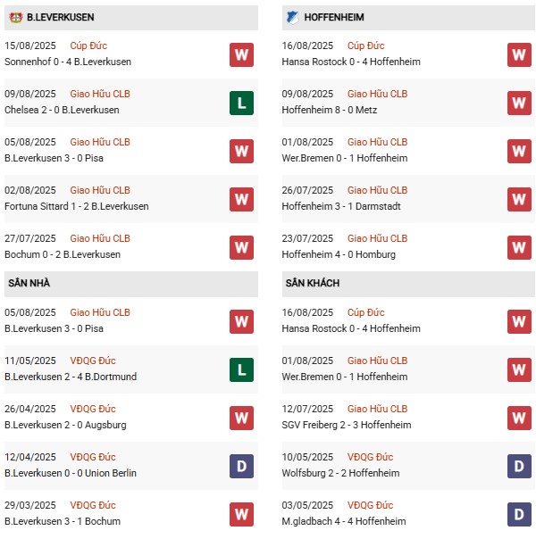PD Bayern Leverkusen vs Hoffenheim