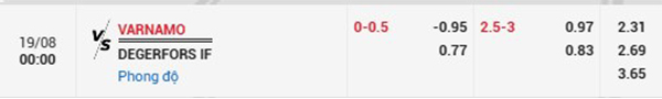 TL Varnamo vs Degerfors